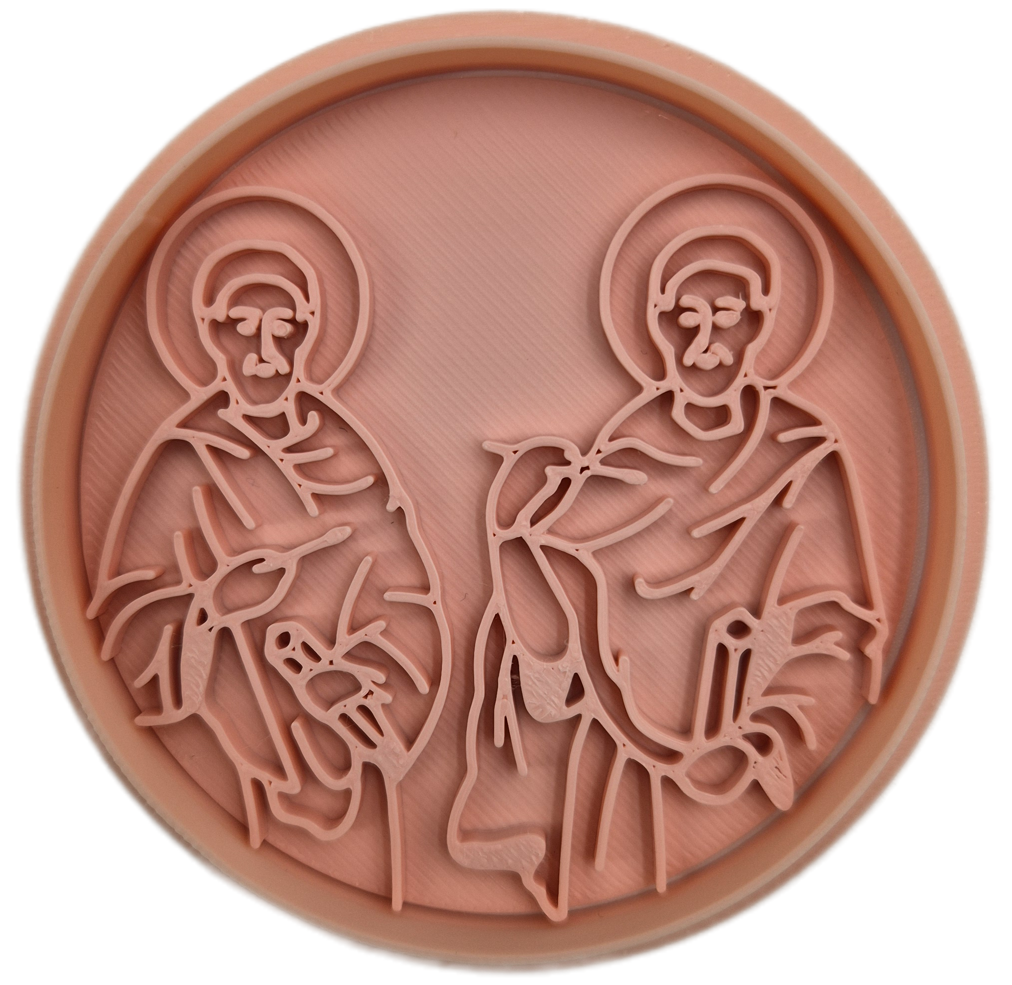 Ausstechform für den Slava-Kuchen – Heilige Ärzte Kosmas und Damian (Heilige Wundertäter)